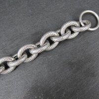 Chunky Sterling Silver Toggle Bracelet 7.5 Inches Vintage Italian Estate Jewelry