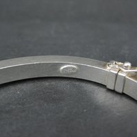 Vintage Italian Sterling Bangle Bracelet 6.75 Inches