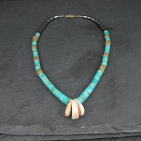 Vintage Pueblo Turquoise Heishi Necklace 13" Kids Native American