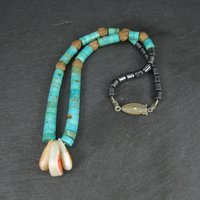 Vintage Pueblo Turquoise Heishi Necklace 13" Kids Native American
