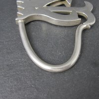 Mexican Sterling Dragon Head Key Ring Keychain Taxco Silver