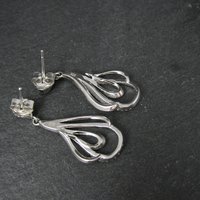 Sterling Silver Cubic Zirconia Earrings New Old Stock