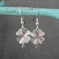 Sterling Silver 4 Leaf Clover Earrings