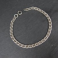 Vintage Sterling Mariner Anchor Chain Bracelet 7 Inches