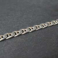 Vintage Sterling Mariner Anchor Chain Bracelet 7 Inches