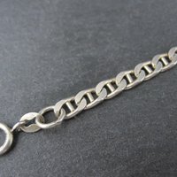 Vintage Sterling Mariner Anchor Chain Bracelet 7 Inches