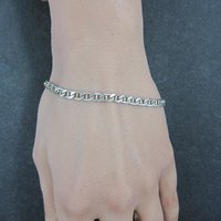 Vintage Sterling Mariner Anchor Chain Bracelet 7 Inches