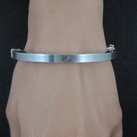 Vintage Italian Sterling Bangle Bracelet 6.75 Inches