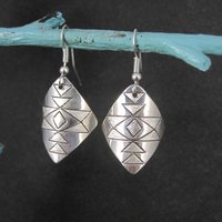 Southwestern Sterling Silver Stamped Earrings