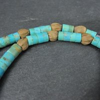 Vintage Pueblo Turquoise Heishi Necklace 13" Kids Native American