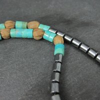 Vintage Pueblo Turquoise Heishi Necklace 13" Kids Native American