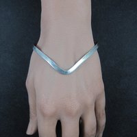 Dainty Sterling Silver Sweater Cuff Bracelet 6 Inches