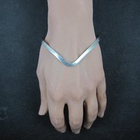 Dainty Sterling Silver Sweater Cuff Bracelet 6 Inches
