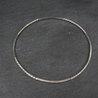 Dainty Sterling Twisted Bangle Bracelet 7.5 Inches