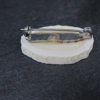 Vintage Carved Ship Brooch