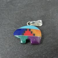 Southwestern Gemstone Bear Pendant
