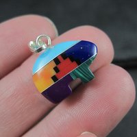 Southwestern Gemstone Bear Pendant