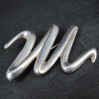 Sterling Silver Squiggle Brooch