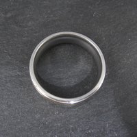 Mens Two Tone Stainless Steel and 10K Yellow Gold Band Ring Size 12