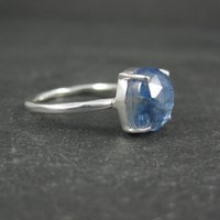 Sterling Silver Kyanite Solitaire Ring Size 6