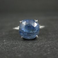 Sterling Silver Kyanite Solitaire Ring Size 6