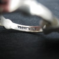 Southwestern Sterling Orange Moon Glow Ring Size 5.5 New Old Stock