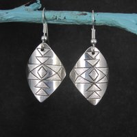 Southwestern Sterling Silver Stamped Earrings