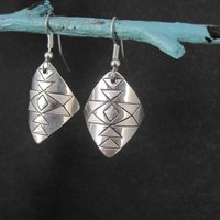 Southwestern Sterling Silver Stamped Earrings