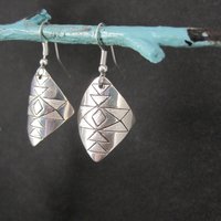 Southwestern Sterling Silver Stamped Earrings