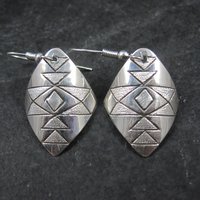 Southwestern Sterling Silver Stamped Earrings