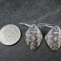 Southwestern Sterling Silver Stamped Earrings