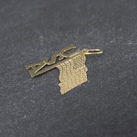 Dainty 14K USA Flag Pendant Charm Vintage Estate