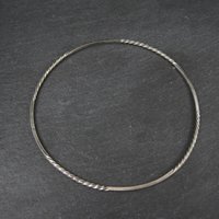 Dainty Sterling Twisted Bangle Bracelet 7.5 Inches