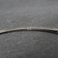 Dainty Sterling Twisted Bangle Bracelet 7.5 Inches