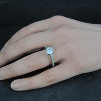 Vermeil Sterling Silver Cz Bridal Wedding Rings Set Size 7