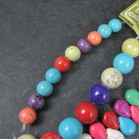 Colorful Dyed Howlite Bead Lot Bead Gallery Strands