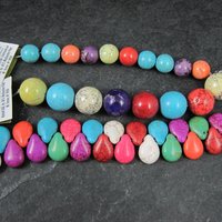 Colorful Dyed Howlite Bead Lot Bead Gallery Strands