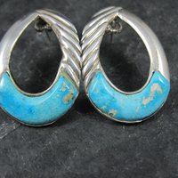 Vintage Sterling Turquoise Earrings