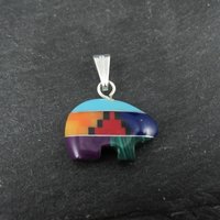 Southwestern Gemstone Bear Pendant
