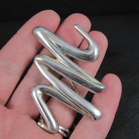 Sterling Silver Squiggle Brooch