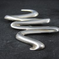 Sterling Silver Squiggle Brooch