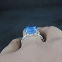 Sterling Silver Kyanite Solitaire Ring Size 6