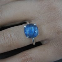 Sterling Silver Kyanite Solitaire Ring Size 6