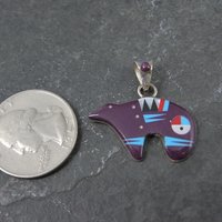 Southwestern Inlaid Bear Pendant