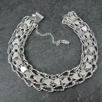 Vintage Sterling Heart Bracelet 7.5 Inches