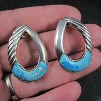 Vintage Sterling Turquoise Earrings