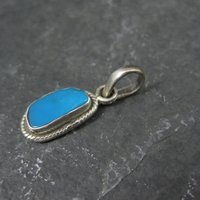 Small Sterling Silver Turquoise Pendant