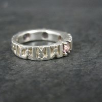 Sterling Silver Amethyst Band Ring Size 4.5