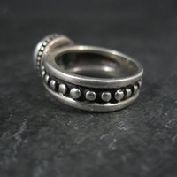 Estate Sterling Blue Topaz Ring Size 4.5