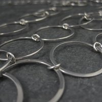 Opera Length Circle Chain Necklace Stainless Steel 50"